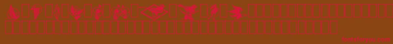 Fabeldyr2 Font – Red Fonts on Brown Background