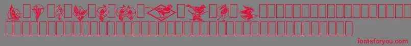 fuente Fabeldyr2 – Fuentes Rojas Sobre Fondo Gris