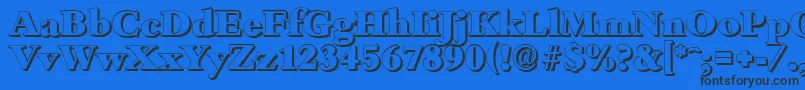 BambergshadowHeavyRegular Font – Black Fonts on Blue Background