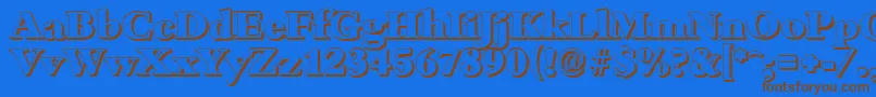 Police BambergshadowHeavyRegular – polices brunes sur fond bleu