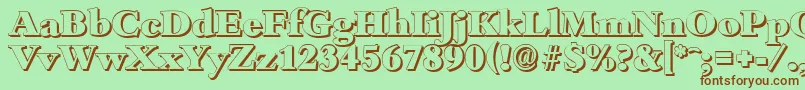 BambergshadowHeavyRegular Font – Brown Fonts on Green Background