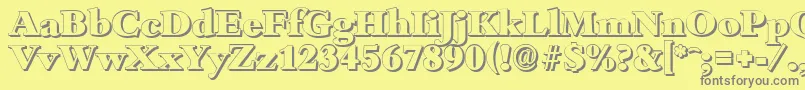 BambergshadowHeavyRegular Font – Gray Fonts on Yellow Background