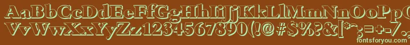 BambergshadowHeavyRegular Font – Green Fonts on Brown Background