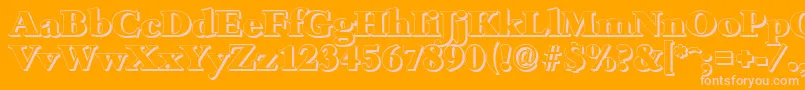 BambergshadowHeavyRegular Font – Pink Fonts on Orange Background