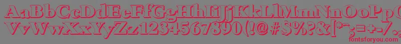 BambergshadowHeavyRegular Font – Red Fonts on Gray Background