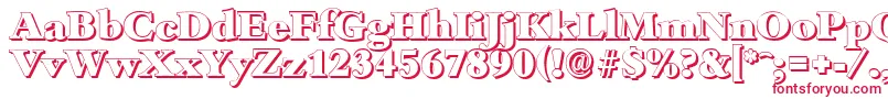 BambergshadowHeavyRegular Font – Red Fonts on White Background