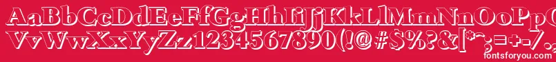 BambergshadowHeavyRegular Font – White Fonts on Red Background