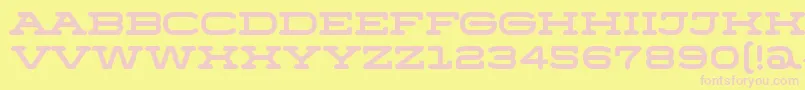 MenschoRegular Font – Pink Fonts on Yellow Background