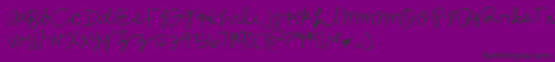 Shelbycursive Font – Black Fonts on Purple Background