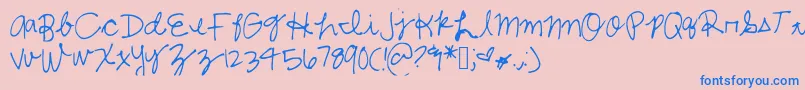 Шрифт Shelbycursive – синие шрифты на розовом фоне