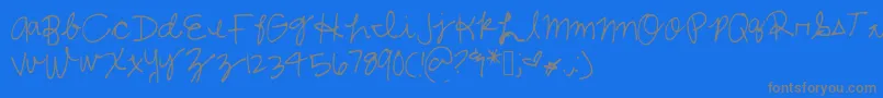 Шрифт Shelbycursive – серые шрифты на синем фоне