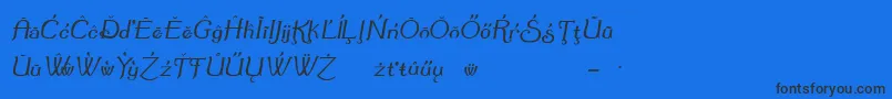 Шрифт Summereo – чёрные шрифты на синем фоне