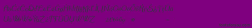 Summereo-Schriftart – Schwarze Schriften auf violettem Hintergrund