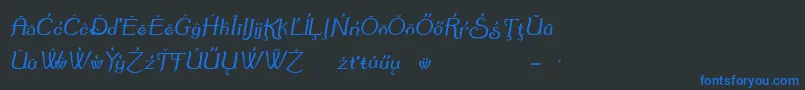 Summereo Font – Blue Fonts on Black Background