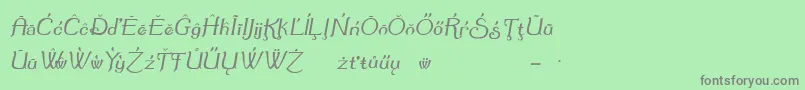 フォントSummereo – 緑の背景に灰色の文字