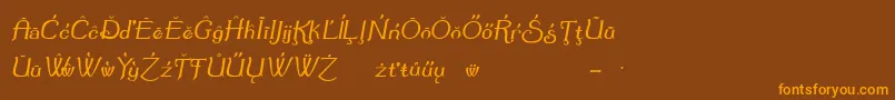 Summereo Font – Orange Fonts on Brown Background