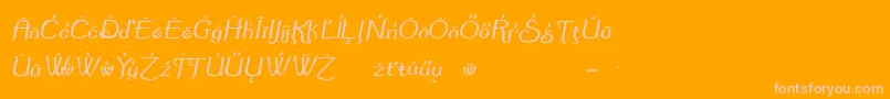 Summereo Font – Pink Fonts on Orange Background