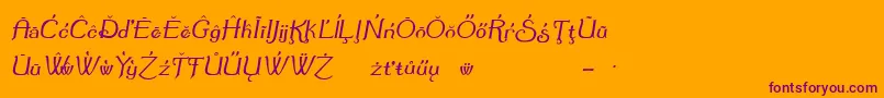 Summereo Font – Purple Fonts on Orange Background