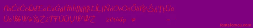 Summereo-Schriftart – Rote Schriften auf violettem Hintergrund