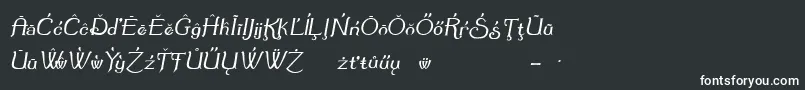 フォントSummereo – 黒い背景に白い文字