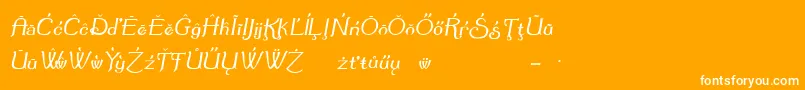 Summereo-Schriftart – Weiße Schriften auf orangefarbenem Hintergrund