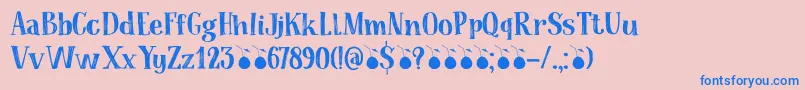 CoconutPunchDemo Font – Blue Fonts on Pink Background