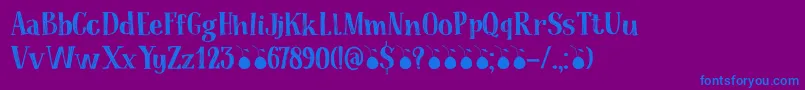 CoconutPunchDemo Font – Blue Fonts on Purple Background