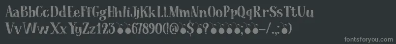 CoconutPunchDemo-Schriftart – Graue Schriften auf schwarzem Hintergrund
