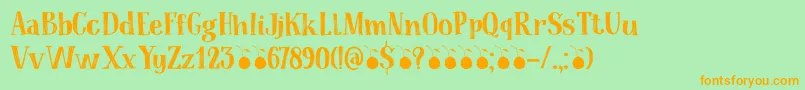 CoconutPunchDemo Font – Orange Fonts on Green Background