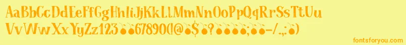 CoconutPunchDemo Font – Orange Fonts on Yellow Background