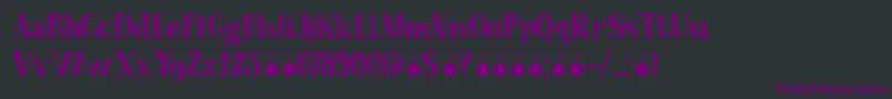フォントCoconutPunchDemo – 黒い背景に紫のフォント