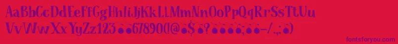 CoconutPunchDemo Font – Purple Fonts on Red Background