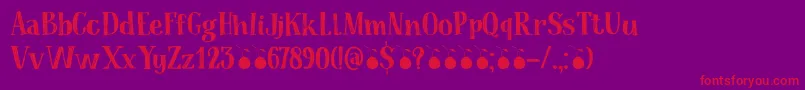 CoconutPunchDemo Font – Red Fonts on Purple Background