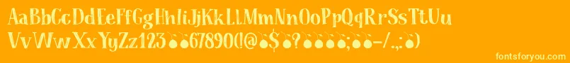 CoconutPunchDemo Font – Yellow Fonts on Orange Background