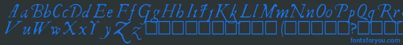 IRegular Font – Blue Fonts on Black Background