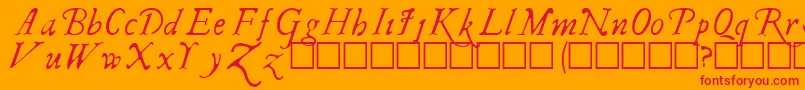 IRegular Font – Red Fonts on Orange Background