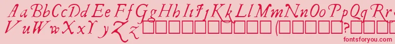 IRegular Font – Red Fonts on Pink Background
