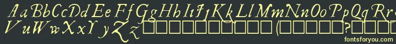 IRegular Font – Yellow Fonts on Black Background