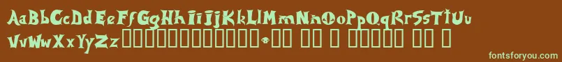 Spawned Font – Green Fonts on Brown Background