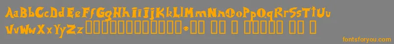 Spawned Font – Orange Fonts on Gray Background