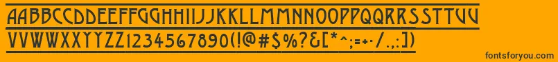 AModernodcfr Font – Black Fonts on Orange Background
