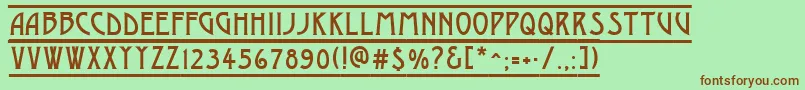 AModernodcfr Font – Brown Fonts on Green Background