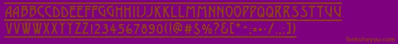 AModernodcfr Font – Brown Fonts on Purple Background