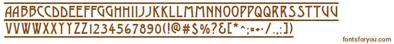 AModernodcfr Font – Brown Fonts on White Background