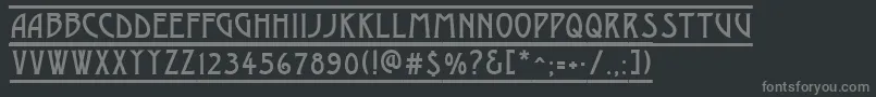 AModernodcfr Font – Gray Fonts on Black Background