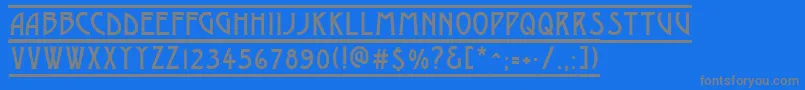 AModernodcfr Font – Gray Fonts on Blue Background