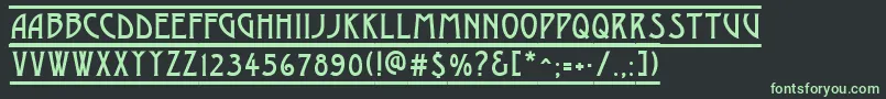 Шрифт AModernodcfr – зелёные шрифты на чёрном фоне