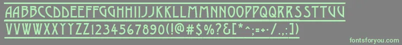 AModernodcfr Font – Green Fonts on Gray Background