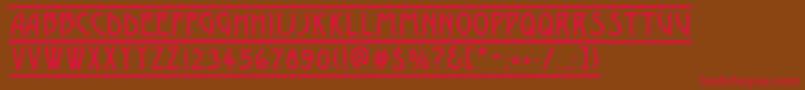 AModernodcfr Font – Red Fonts on Brown Background