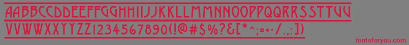 AModernodcfr Font – Red Fonts on Gray Background